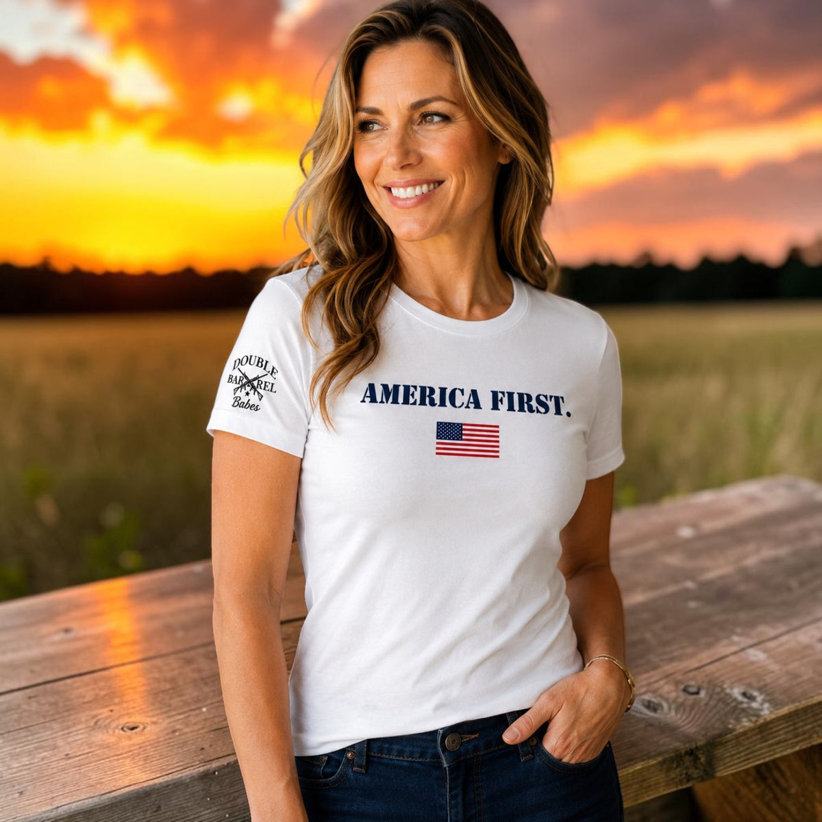 America First Crew -White Crew