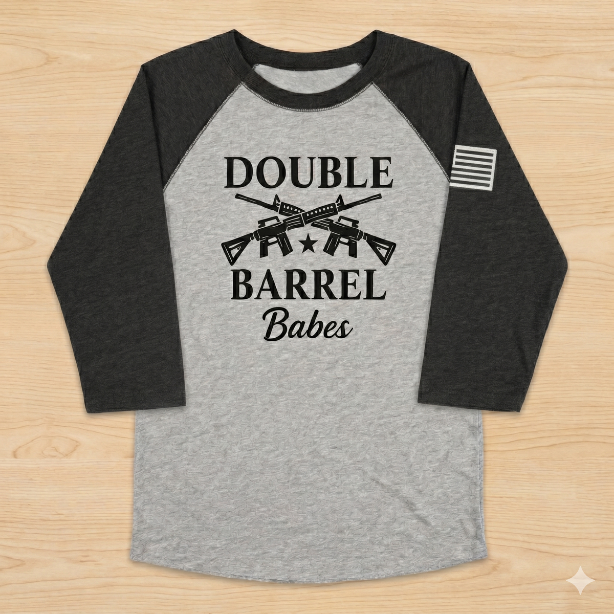 DBB Jersey - Two Tone Gray 3/4 Length Sleeves