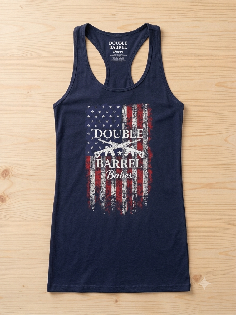 Navy Racer Back Tank