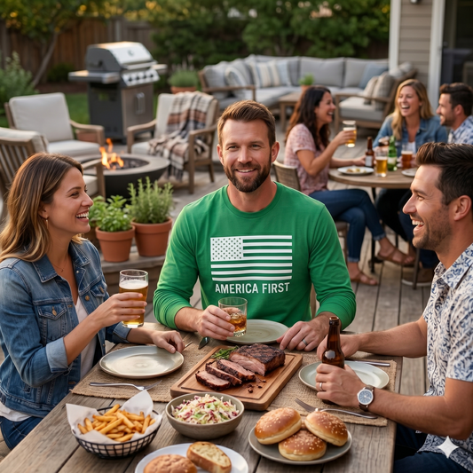 Men's America First Long Sleeve - Green