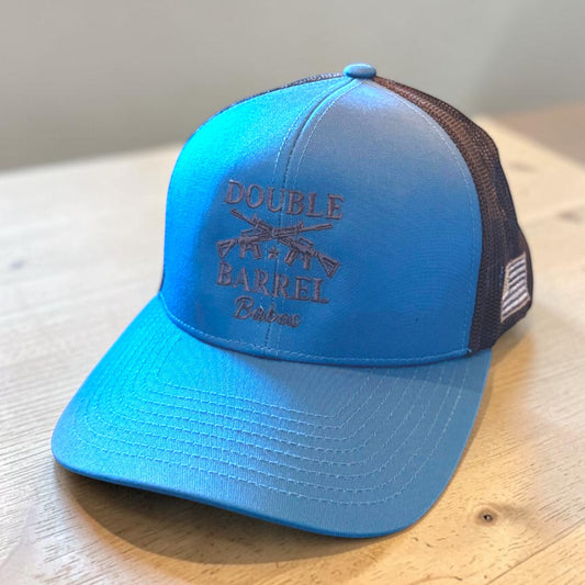 DBB Trucker Hat - Blue Front with Gun Metal Gray Logo