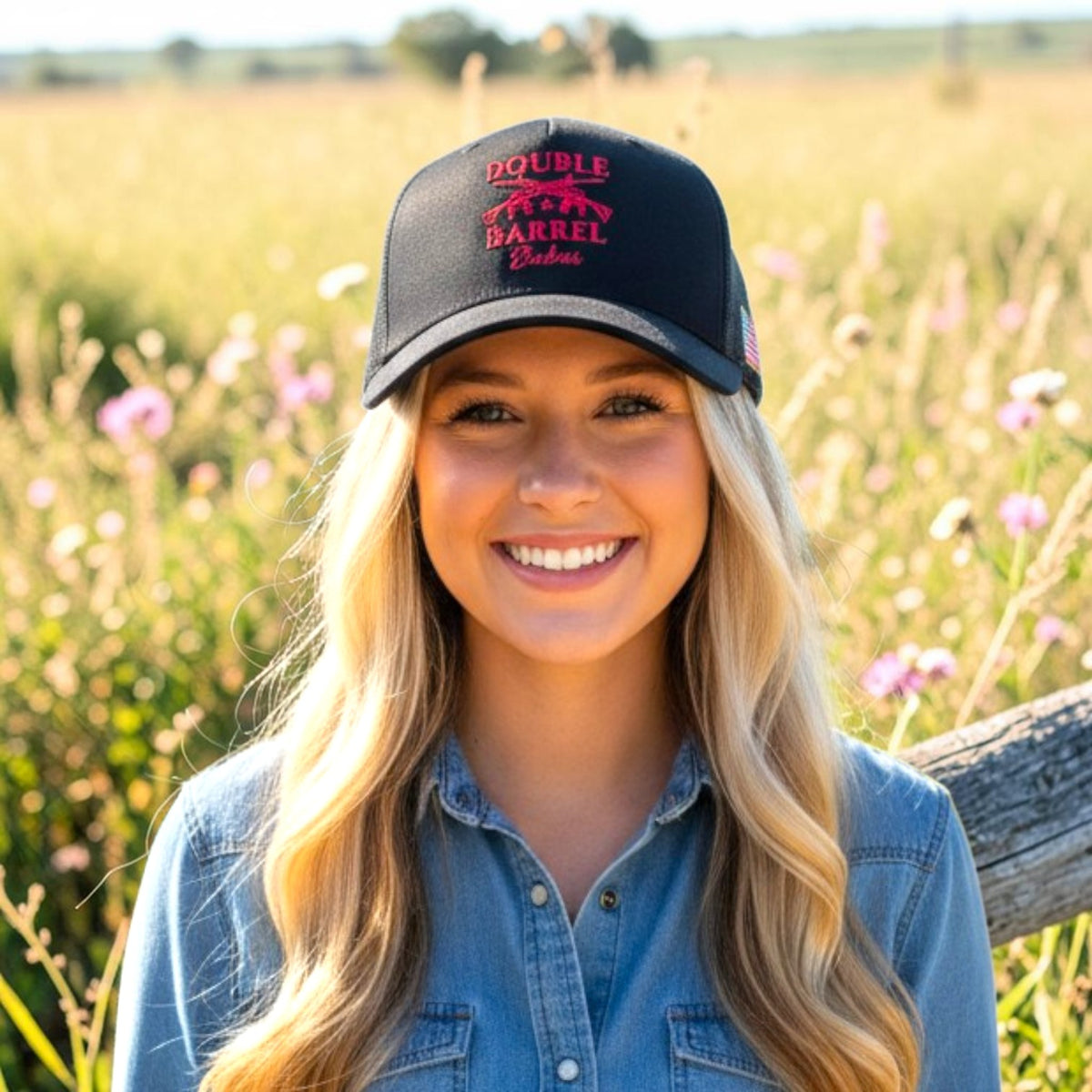 DBB Trucker Hat - Black Front with Red Logo