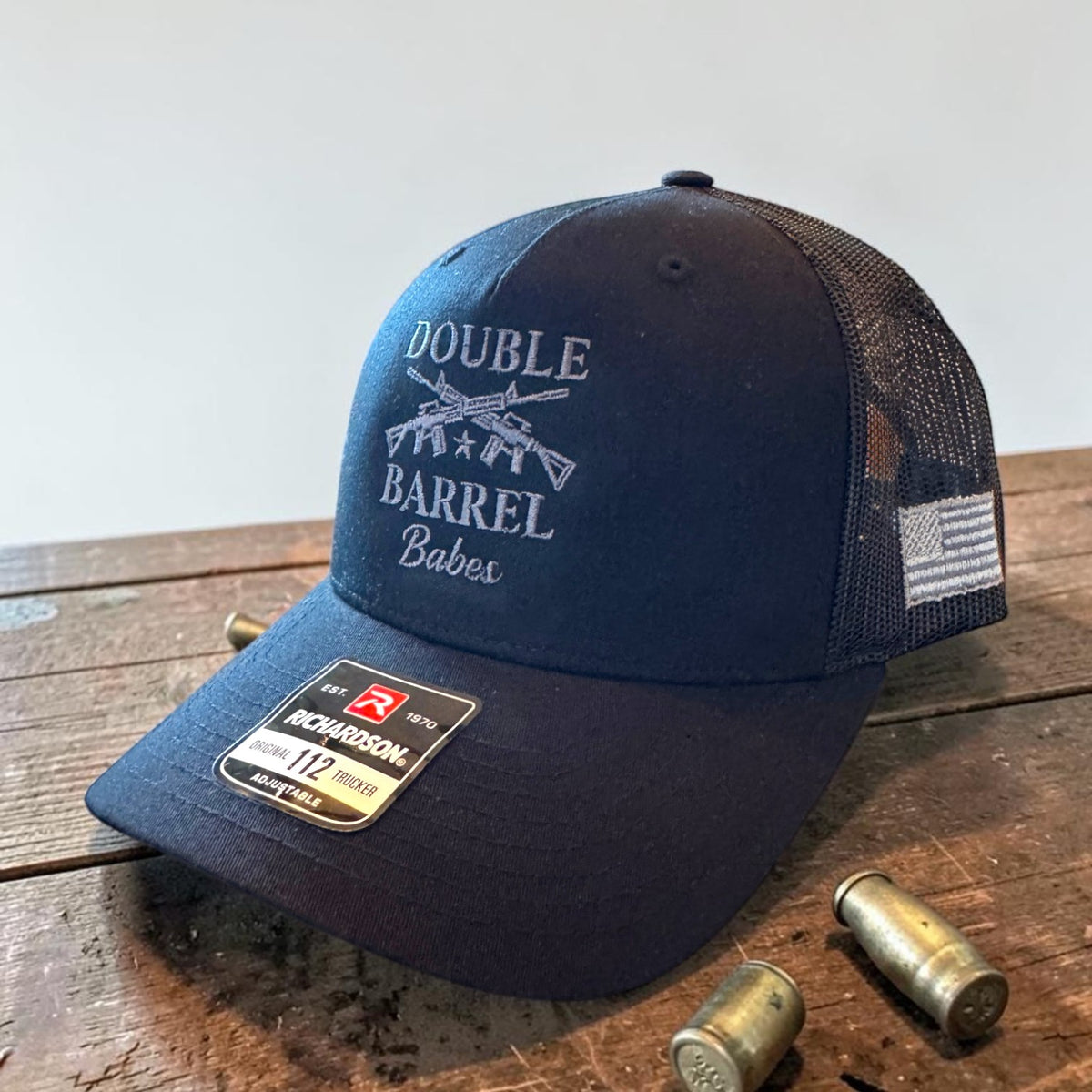 DBB Trucker Hat - Black Front with Gun Metal Gray Logo