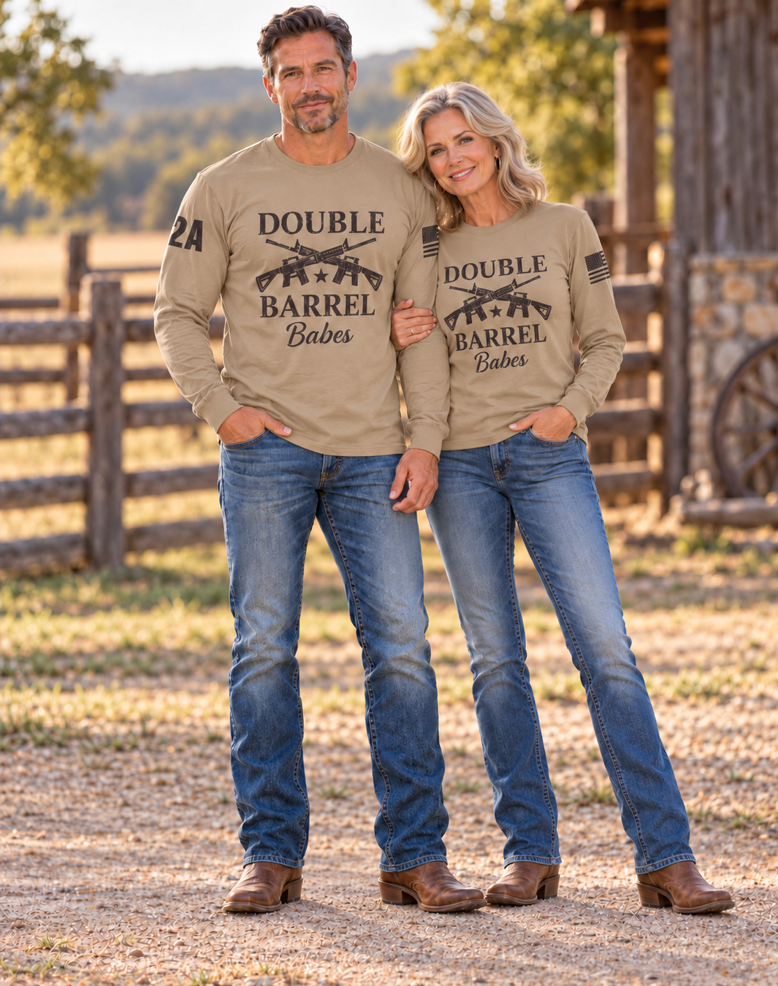 Long Sleeve - DBB logo T-Shirt (Army Tan)