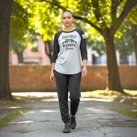 DBB Jersey - Two Tone Gray 3/4 Length Sleeves